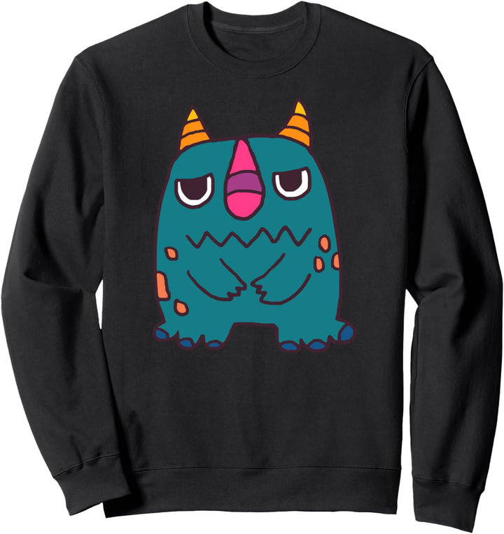 Funny Halloween Monster Illustration Graphic Cool Anime Art Sweatshirt