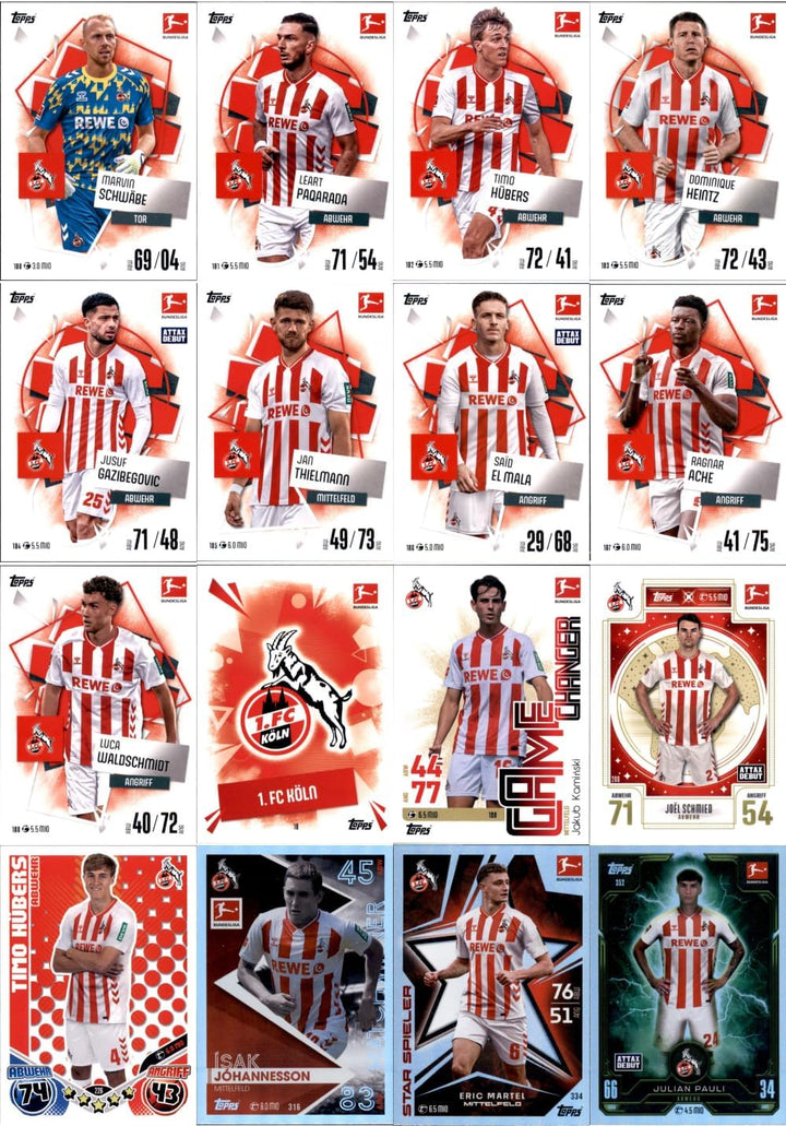 Bundle mit Topps Match Attax Bundesliga - 2025/26 - Mannschaftspaket - 1. FC KÖLN + Exklusive Collec