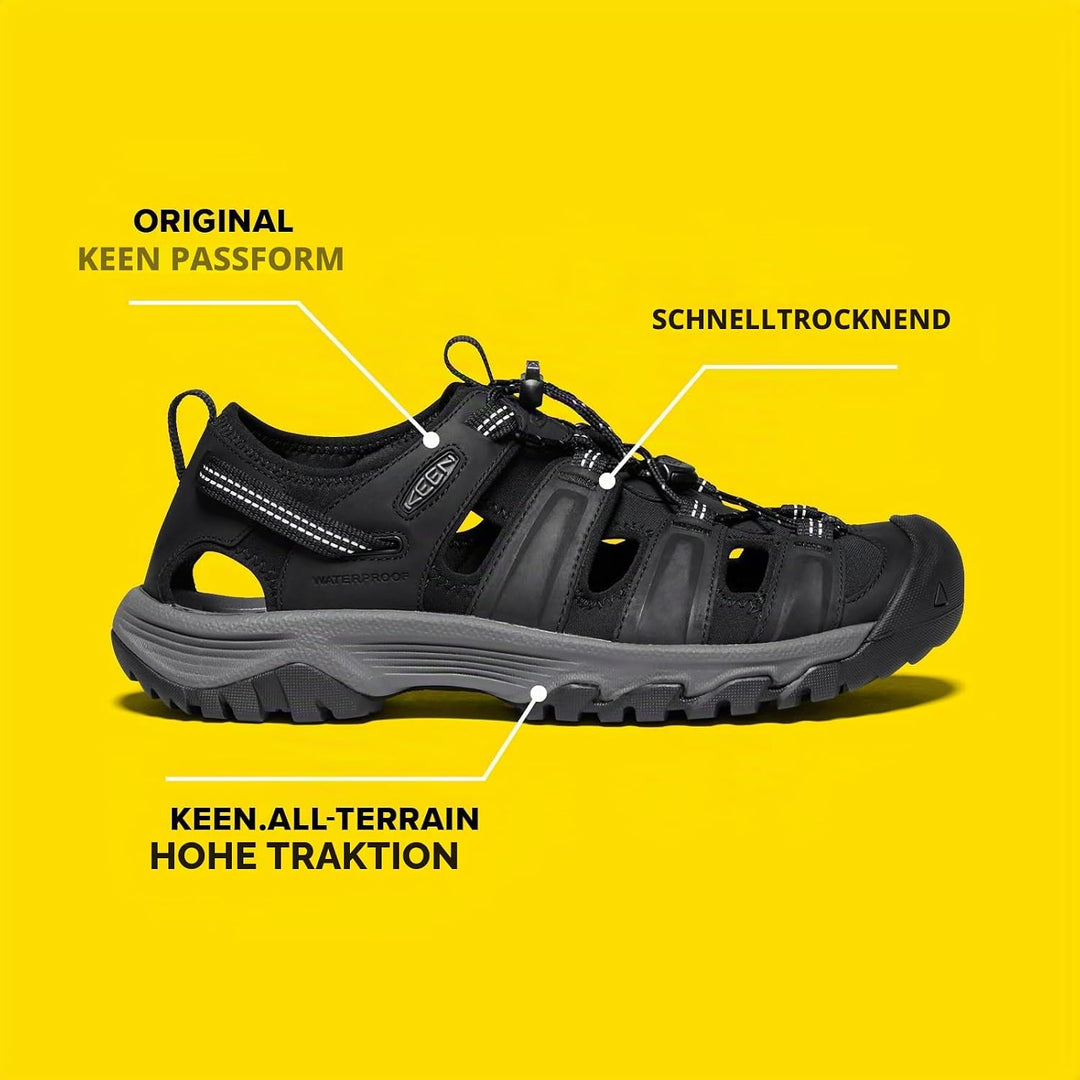 KEEN Unisex Targhee 3 Closed Toe Sportsandale 46 EU Grey Black, 46 EU Grey Black