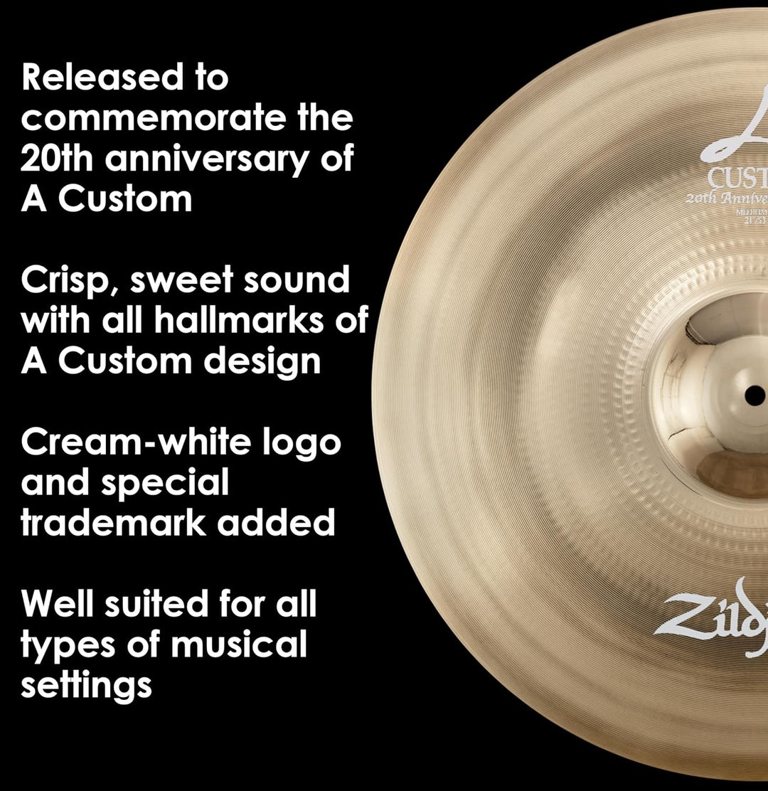 Zildjian A Custom Series - 21" 20th Anniversary Ride Cymbal 21 Zoll Anniversary Ride, 21 Zoll Annive