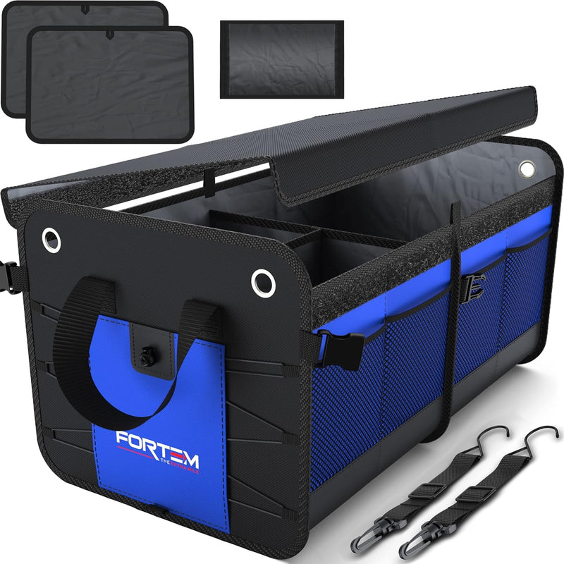 FORTEM Kofferraum Organizer, Kofferraumtasche, Zusammenklappbarer Auto Organizer Kofferraum mit Fäch