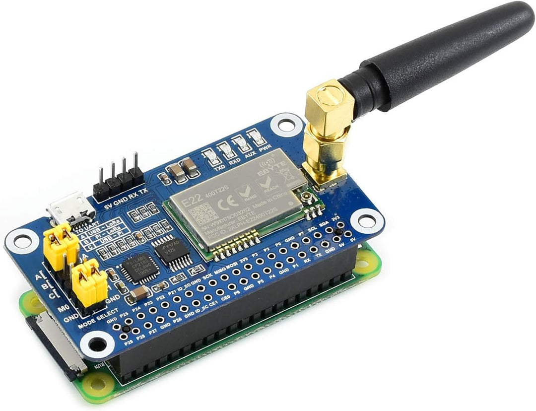 Waveshare SX1268 LoRa HAT for Raspberry Pi Spread Spectrum Modulation 433MHz Frequency Band Allow Da