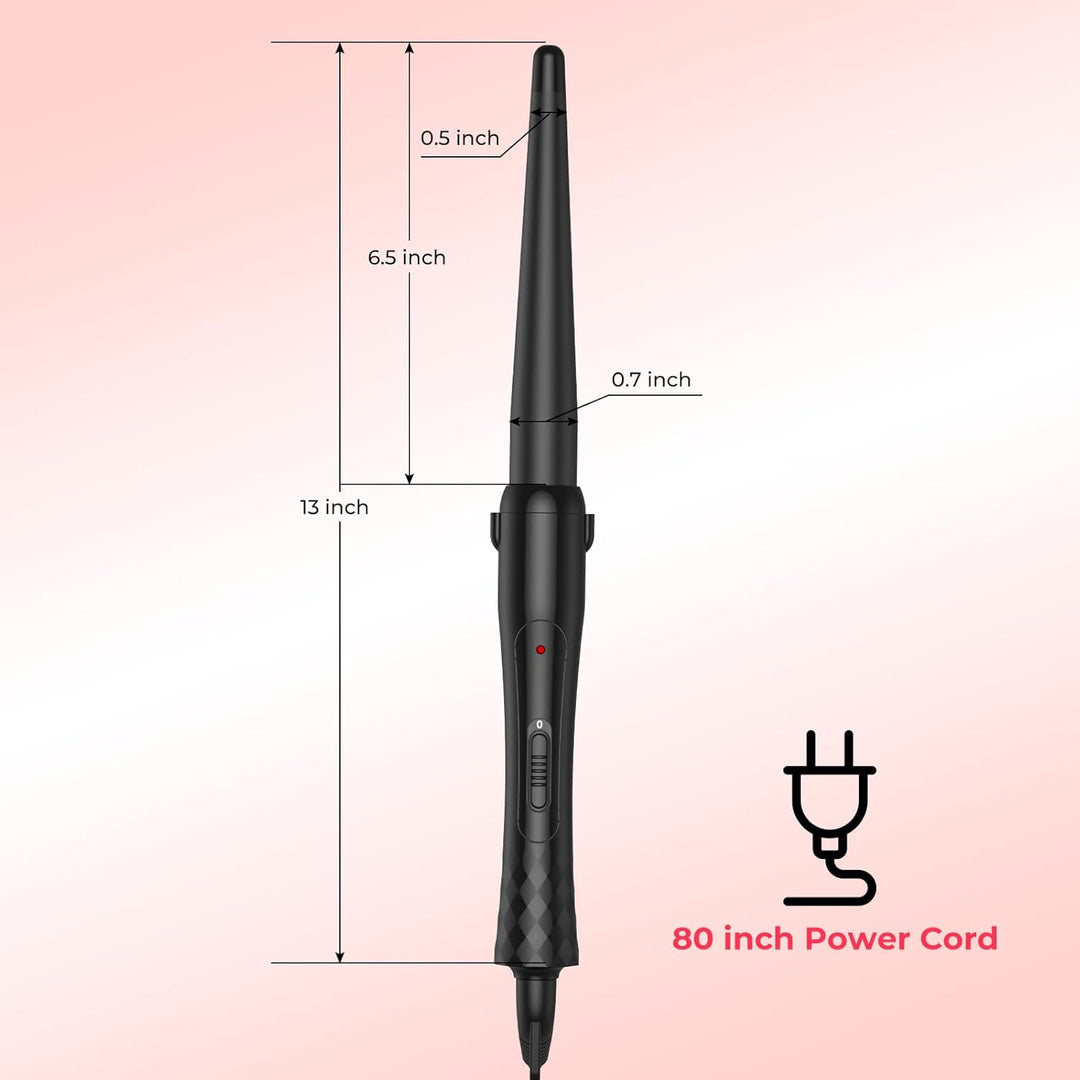 Konischer Lockenstab aus Keramik für Natürliche Wellen Locken Conical Curling Wand Lockenwickler Loc