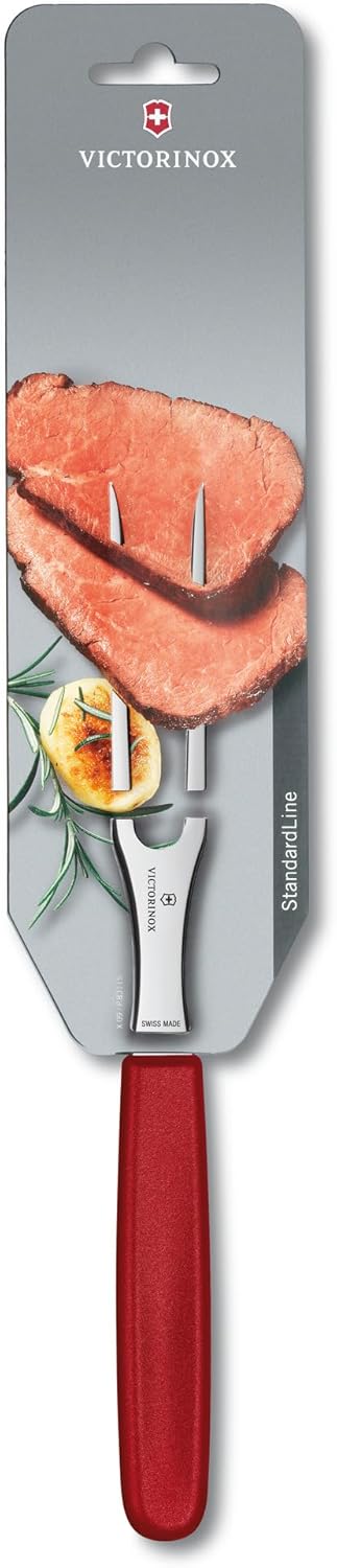 Victorinox Swiss Classic, Profi Tranchiergabel, Extra Scharfe Klinge, 15 cm, Robuster Kunststoffgrif