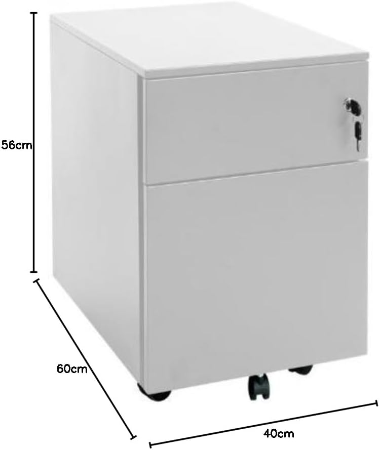 Lüllmann Büro Rollcontainer komplett montiert Bürocontainer 1 Schublade inkl. Stifteschale, 1 Hänger