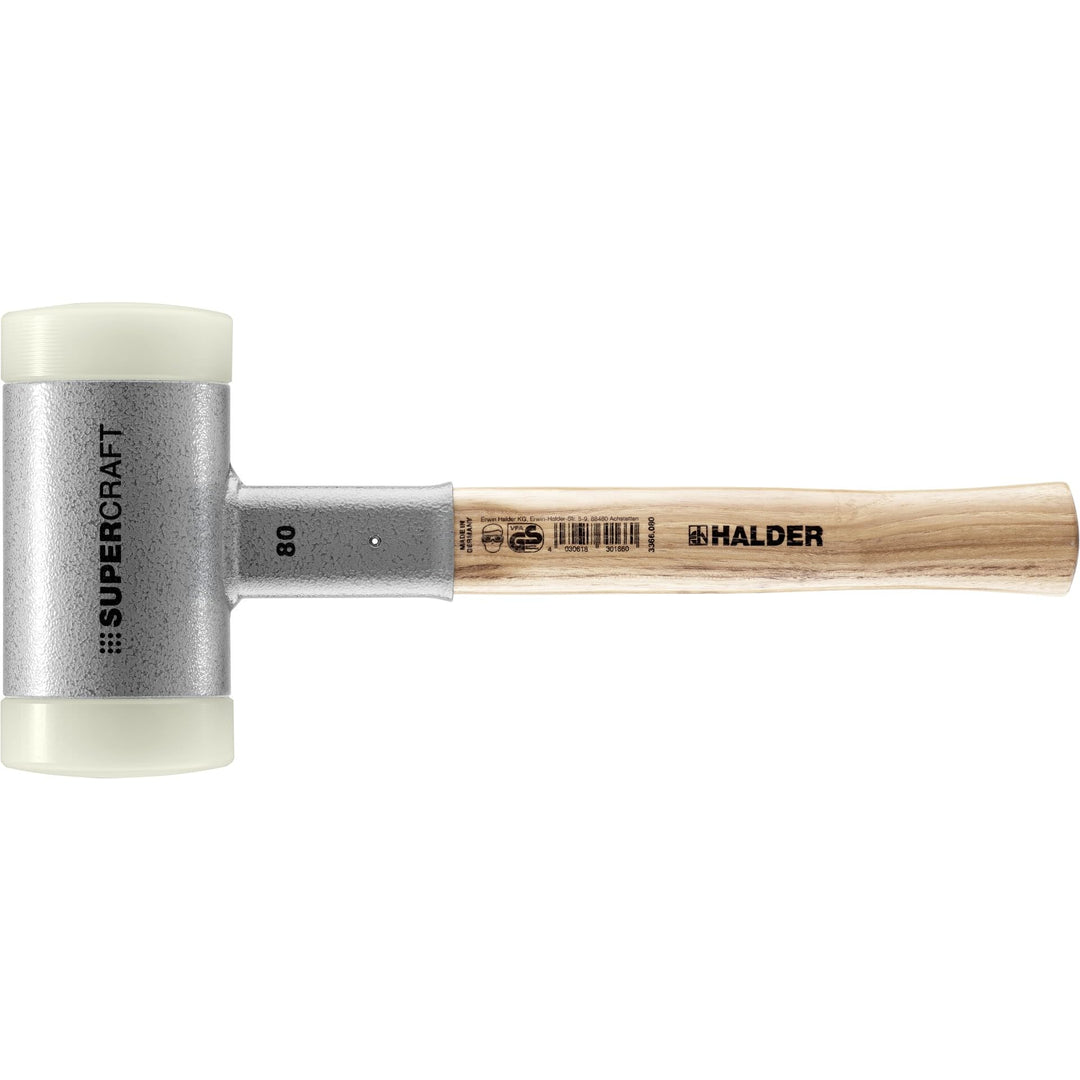 HALDER mit schwingungsdämpfendem, ergonomisch geformtem und lackiertem Hickorystiel | Ø=80 mm | 3366