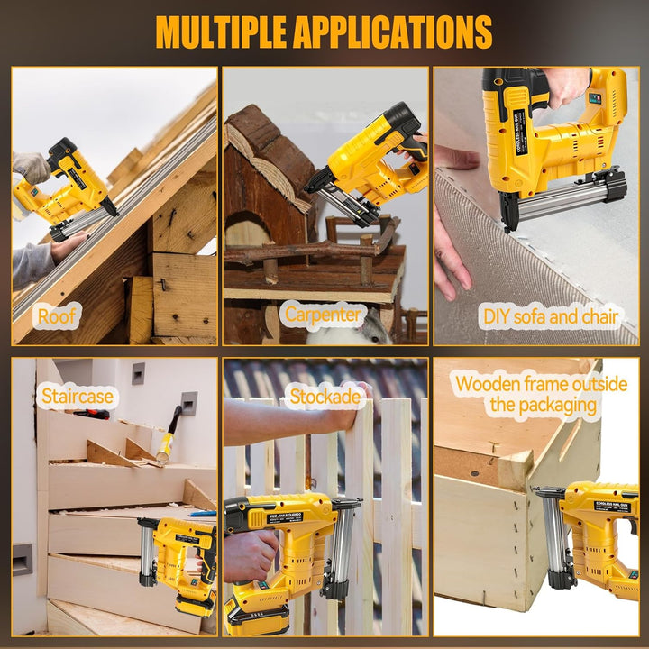 Verbesserter 18GA Akku-Nagler, kompatibel mit Dewalt 20V-Akku, bürstenloser Nagler, elektrischer Tac