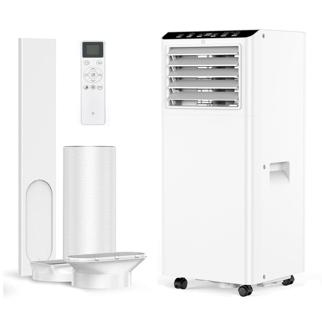 7000 BTU Mobile Klimaanlage, KüHlen, Entfeuchten, 2 Stufen LüFter, Leiser Schlafmodus + Fensterabdic