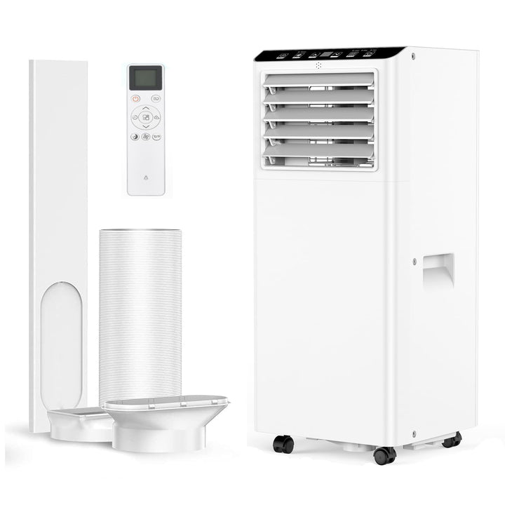 7000 BTU Mobile Klimaanlage, KüHlen, Entfeuchten, 2 Stufen LüFter, Leiser Schlafmodus + Fensterabdic