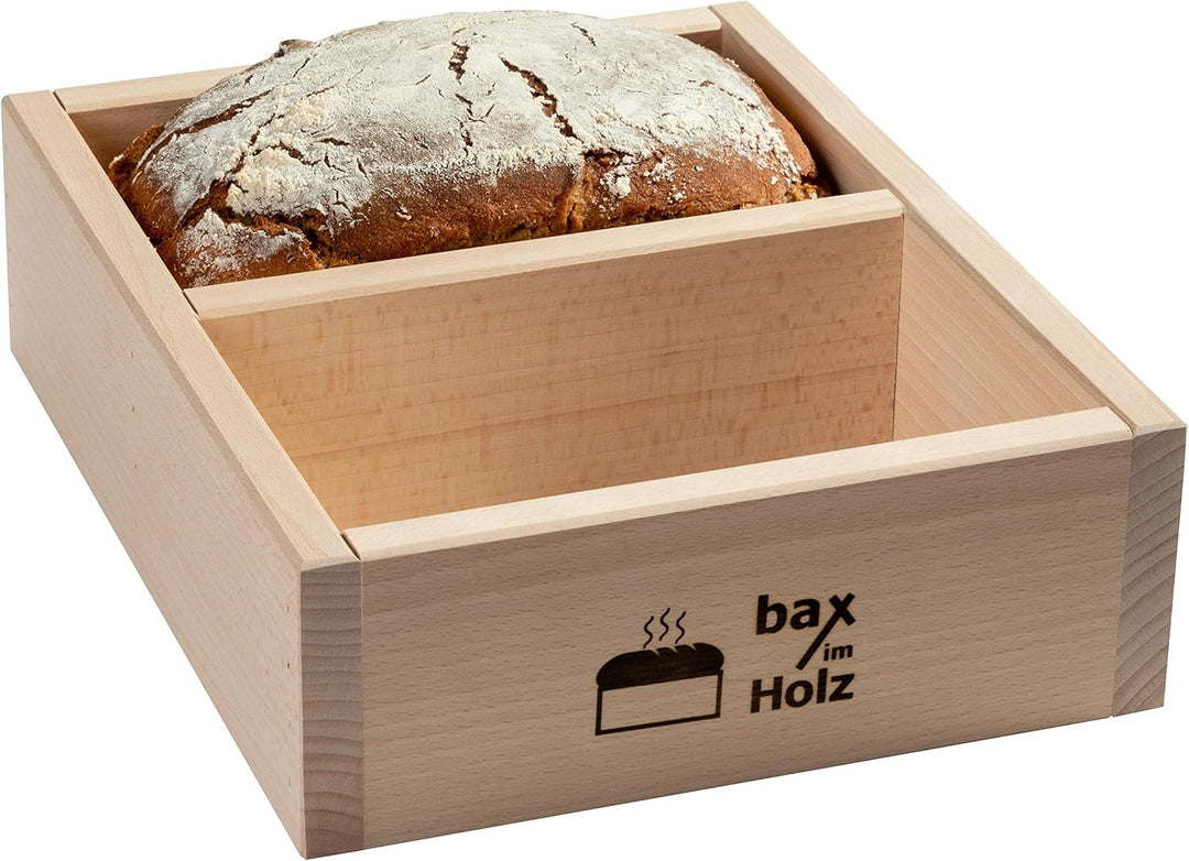 bax im Holz Brot-Holzbackrahmen aus naturbelassenem, massivem Buchenholz für leckeres, selbstgebacke