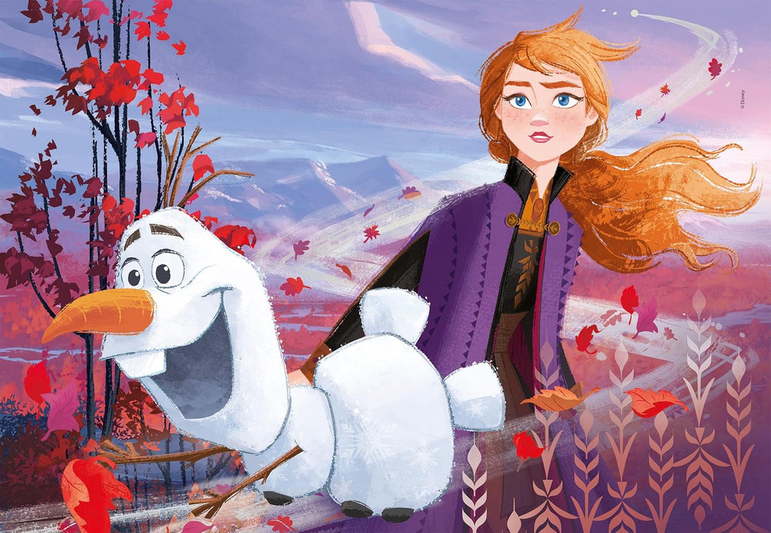 Clementoni 25240 Supercolor Frozen 2 – Puzzle 3 x 48 Teile ab 4 Jahren, buntes Kinderpuzzle mit beso