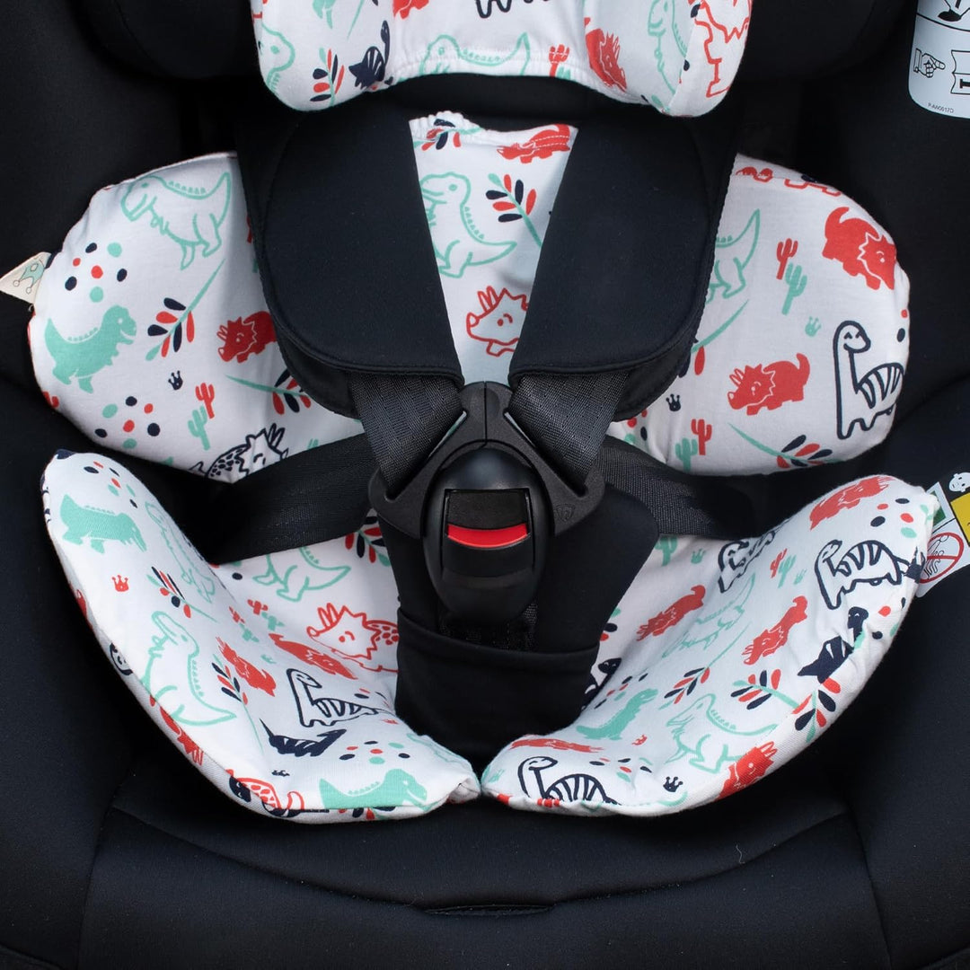JYOKO Kids Bezug aus Baumwolle für Autositzverkleinerer, kompatibel mit Joie I-Spin 360 (Dino Party)