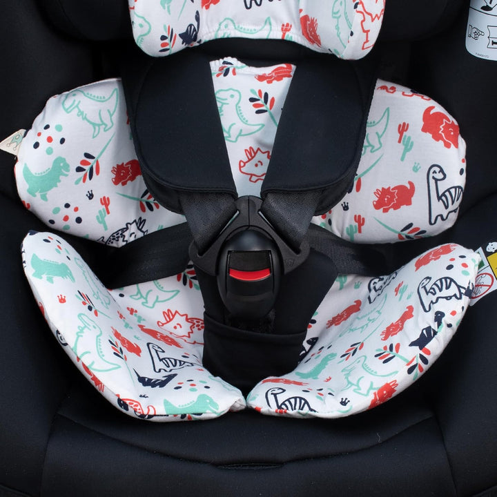 JYOKO Kids Bezug aus Baumwolle für Autositzverkleinerer, kompatibel mit Joie I-Spin 360 (Dino Party)