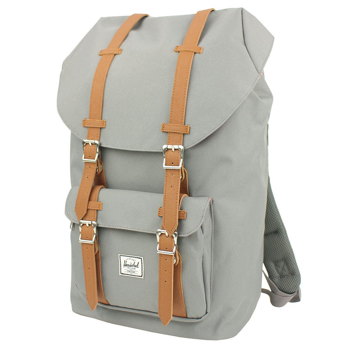 Little America Backpack, Grey/Tan Synthetic Leather Backpack, Einheitsgrösse, Grey/Tan Synthetic Lea