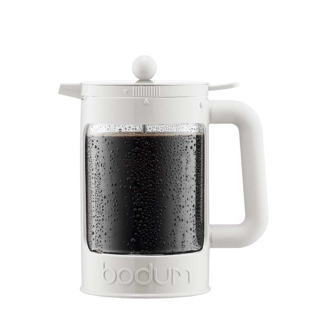 Bodum k11683 – 913 Bean Kaffeebereiter Eiskaffee Kunststoff weiss 12,5 x 20 x 22,7 cm 1,5 l, Weiss