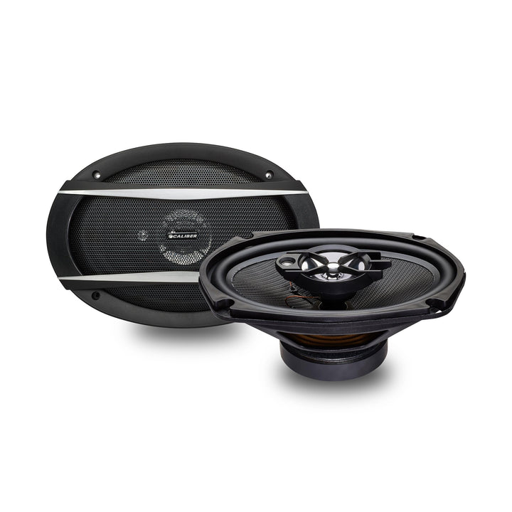 Caliber Auto Lautsprecher Set 150W - 2er Set Lautsprecher Auto - Koaxial Lautsprecher 3-Wege - 55W R