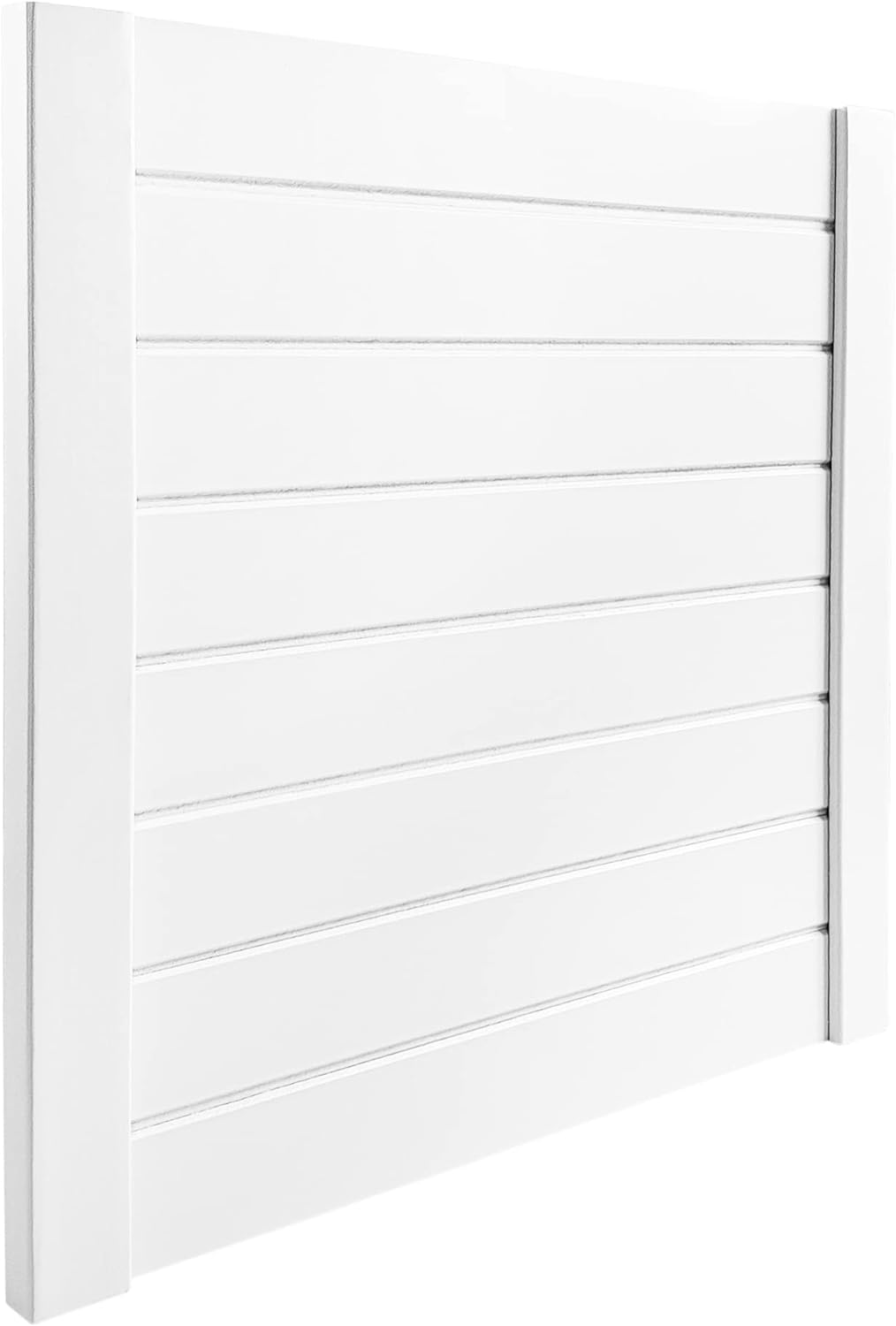 DecoMeister Lamellentür weiss seidenmatt aus Holz Massivholz Holztür Schranktür mit geschlossenen Pr