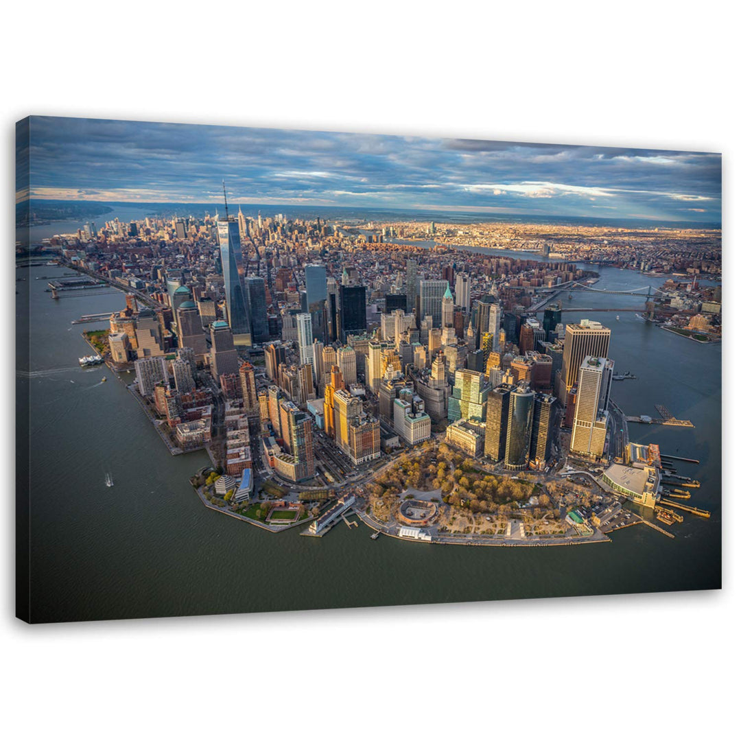 Feeby Bilder New York City 60x40 cm 1 Teilig Wohnzimmer Schlafzimmer Büro Flur Küche Wandbilder Lein