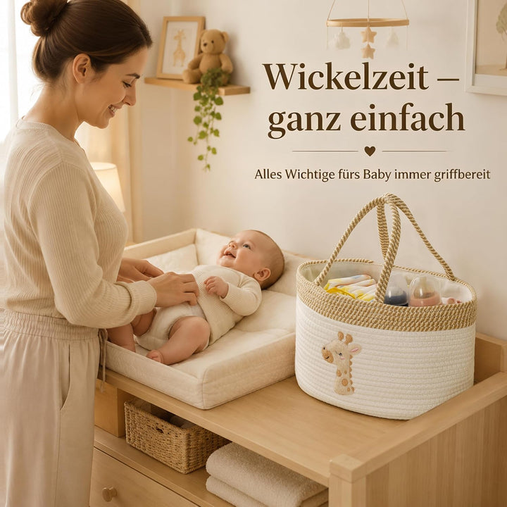Wickel Organizer Wickeltasche Organizer, Baumwollseil Wickelkorb, Wickelorganizer Mit Griff, Baby Er