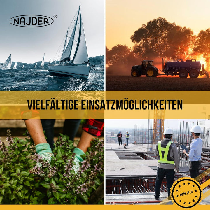 NAJDER - Polypropylen-Seil Textilseil Leine Schnur - Geflochtenes Seil Flechtleine mit Traglast bis