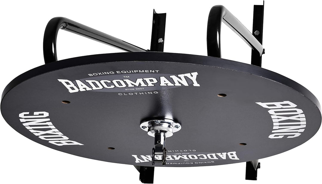 Bad Company Speedball Plattform mit Rindsleder Retro Boxbirne medium zur Wandmontage I BCA-130