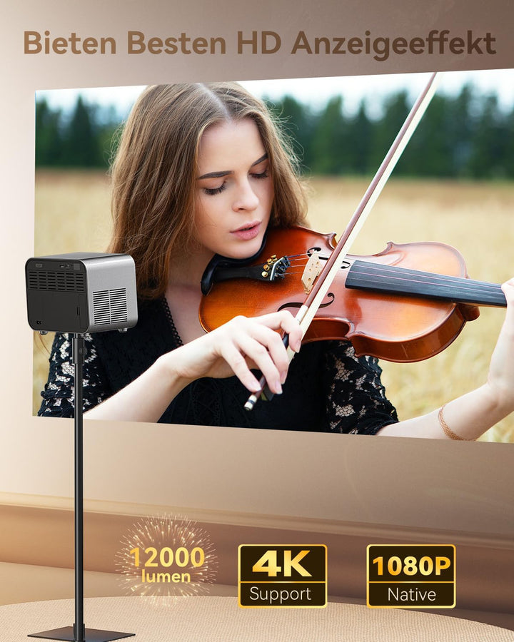 SUREWHEEL SW30 Beamer 4K AutoFokus Video Projektor 20000 Lumen 5G WiFi Blu 1080P Trapezkorrektur/Zoo