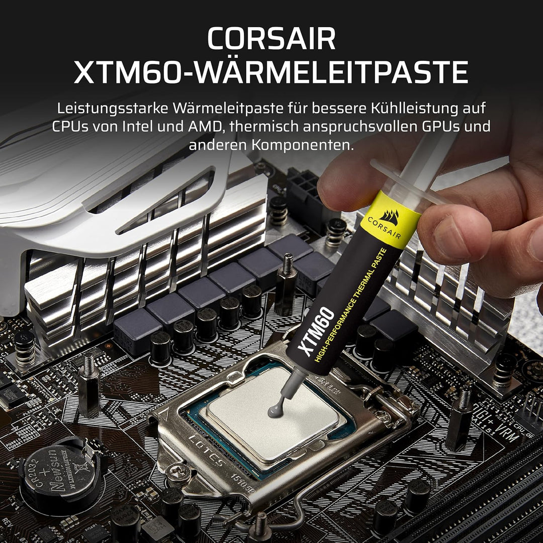 CORSAIR XTM60 Hochleistungs-Wärmeleitpaste für CPU oder GPU, 3g – Geringe Viskosität, Langzeitstabil