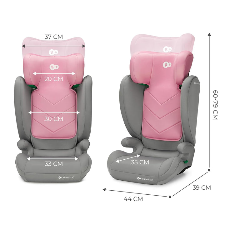 Kinderkraft I-SPARK I-Size Babyautositz, Gruppe 2/3, 100-150 cm, von 3,5 bis 12 Jahre, 15 bis 36 kg,