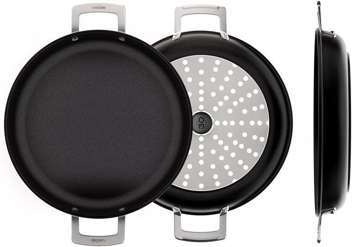 Valira Aire Antihaft Induktion kompatibel Paella-Pfanne, 30 cm dunkelgrau ø30 cm Dunkelgrau, ø30 cm