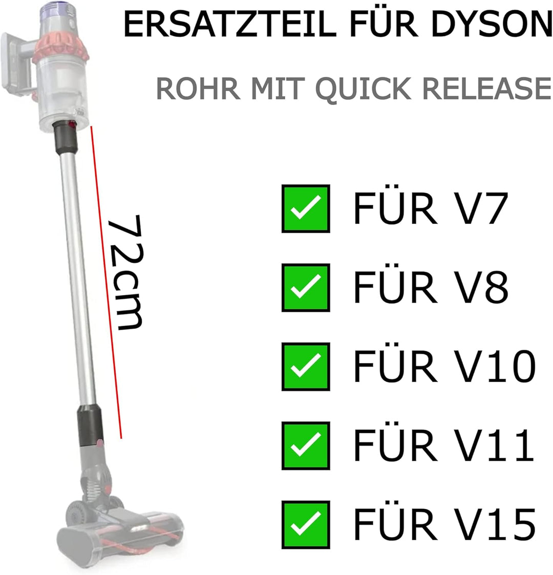 Staubsauger Rohr für Dyson Staubsaugerrohr V7 V8 V10 V11 V15 Saugrohr 967477-08 Verlängerungsrohr Er