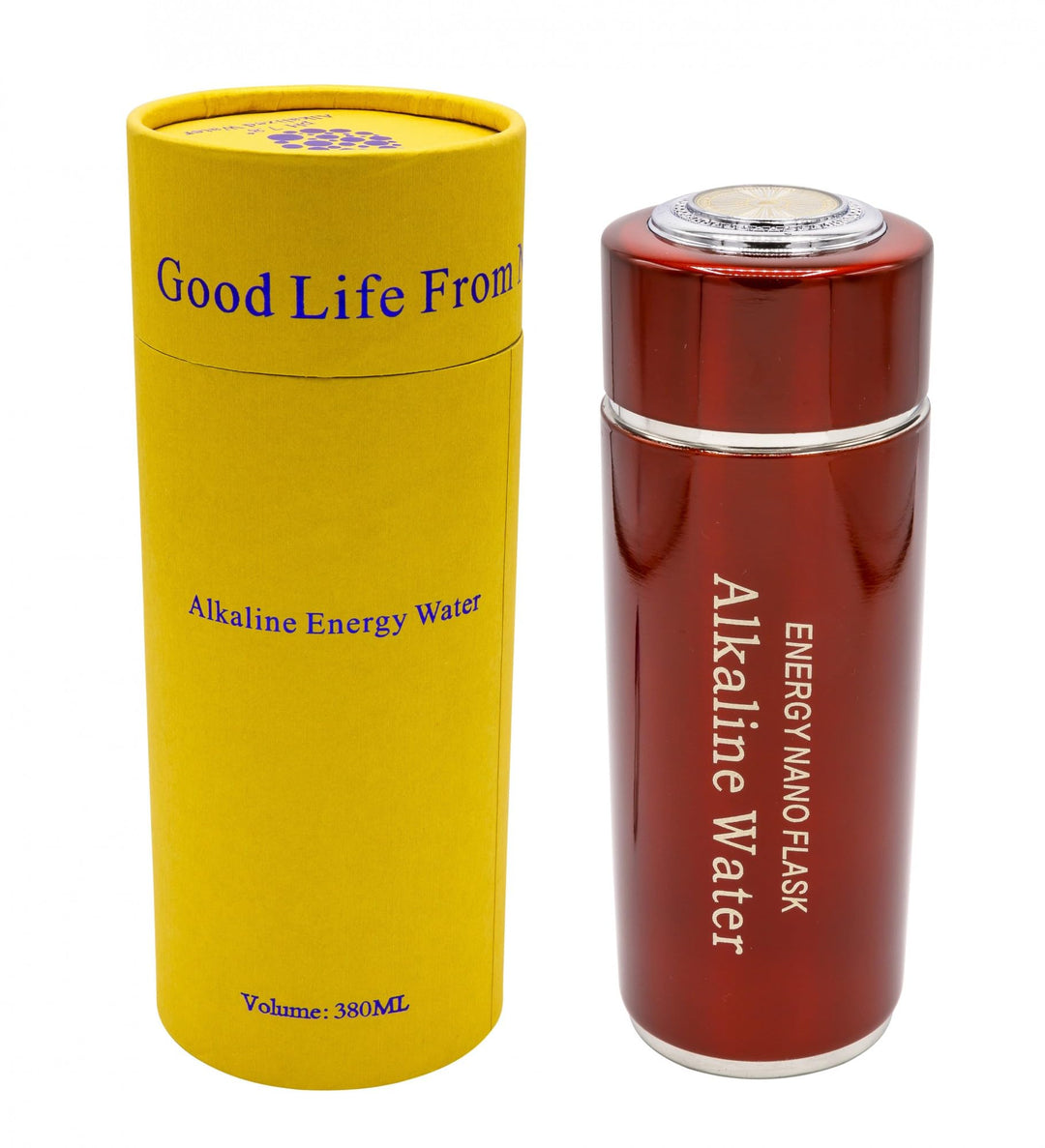 Alkaline Water Flask, Bereiter für alkalisches Wasser 380 ml - rot, Rot