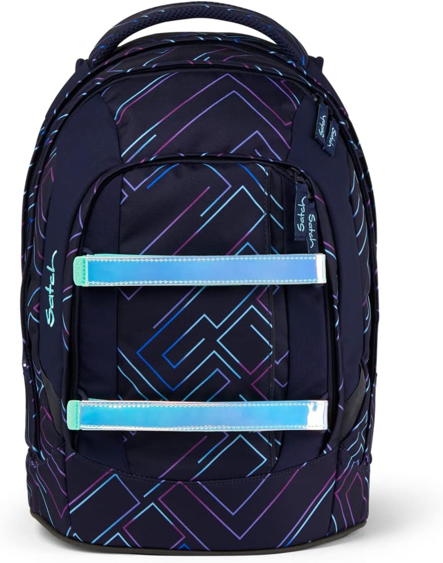 Satch Pack Schulrucksack Set 2tlg. inkl. Schlamperbox (Purple Laser) Purple Lazer, Purple Lazer
