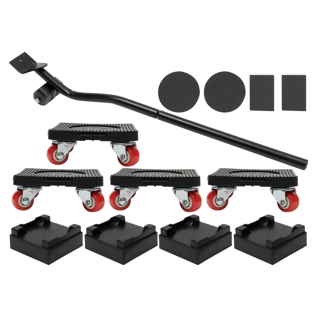 400kg Möbeltransport Pro Set, Möbelheber und Möbelroller mit 4 Eva-Polster, 4 Möbel Roller und 1 Las