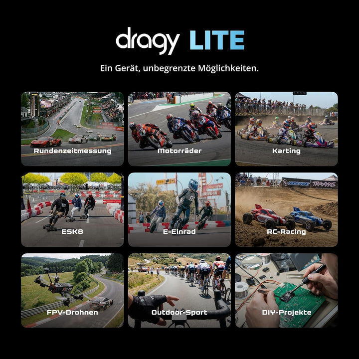 dragy 10Hz GPS basierter Leistungsmesser, 10Hz Laptimer (dragy Lite)