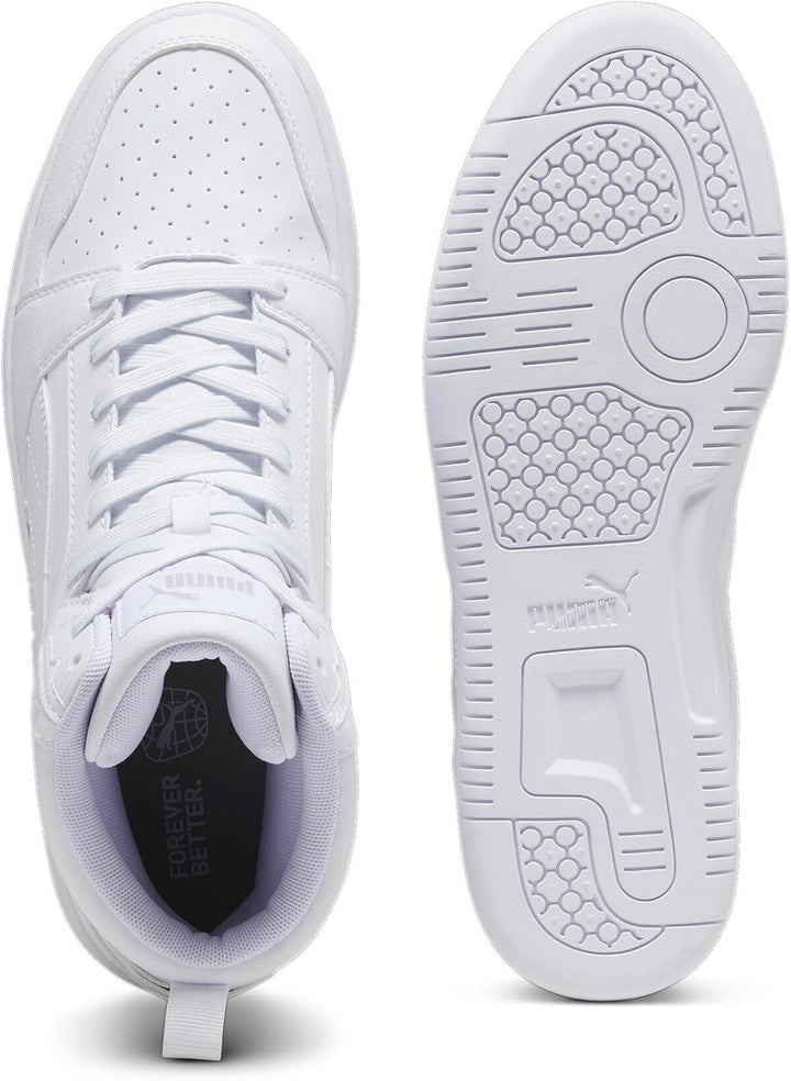 Puma Unisex Rebound V6Sneaker 44 EU Puma White Puma White Cool Light Gray, 44 EU Puma White Puma Whi