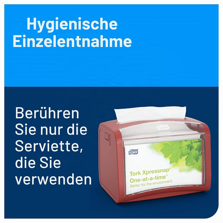 Tork Xpressnap Tischspender Rot N4, Signature Linie, 15,5 cm × 20,1 cm × 15,0 cm, 272612 (x4), Rot