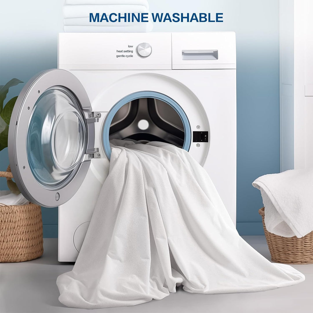 TASTELIFE Matratzenschoner für King-Size-Matratzen, 100% wasserdicht, Baumwolle, Frottee, 20.3 cm,53