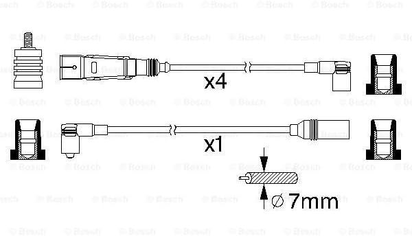 Bosch 0986356355 - Zündleitung - 1 Stück
