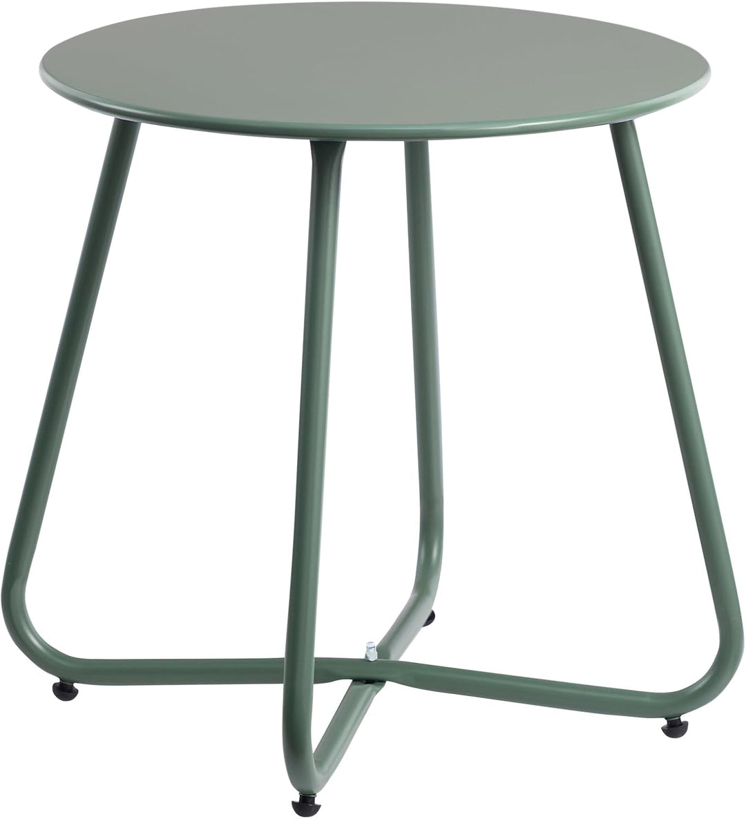 HollyHOME Beistelltisch Outdoor Balkontisch Klein Gartentisch Rund Beistelltisch Metall Wetterfest L