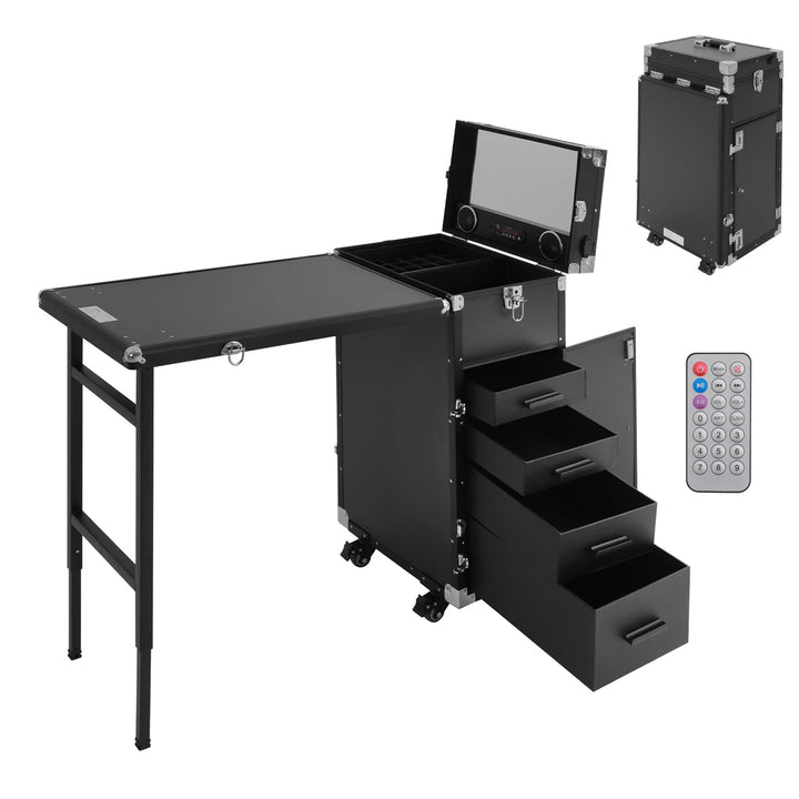 Kosmetikkoffer Trolley 2 in 1 Kosmetikkoffer Gross Kosmetik Trolley Make up Koffer Schminkkoffer mit