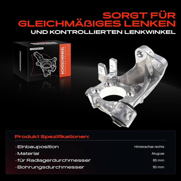 Frankberg Achsschenkel Hinten Rechts Kompatibel mit A6 4F2 C6 2.4L-5.2L 2004-2011 A6 Allroad 4FH C6