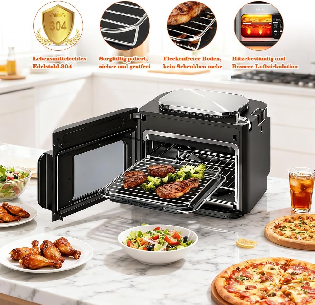 BYKITCHEN Airfryer Grillrost für Ninja Combi 12 in 1 Multikocher, Gitter & Gittereinsatz für Ninja C