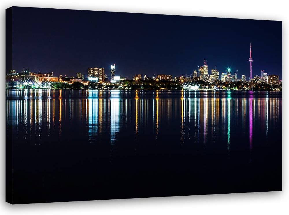 Feeby Wanddeko Toronto Leinwandbild Kunstdruck Stadt mehrfarbig 90x60 cm Leinwandbild 90x60 cm mehrf