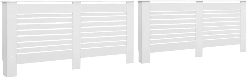 puraday Wohnzimmer 2 Stücke Heizkörperabdeckung 172x19x81.5 cm MDF Heizkörper Verkleidung Abdeckung