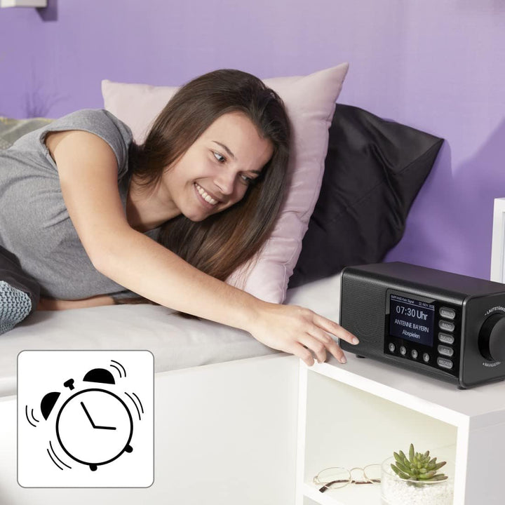 Hama DAB Radio mit DAB+/DAB und FM DR1000DE (Digitalradio mit grossem Display, Küchenradio mit einfa