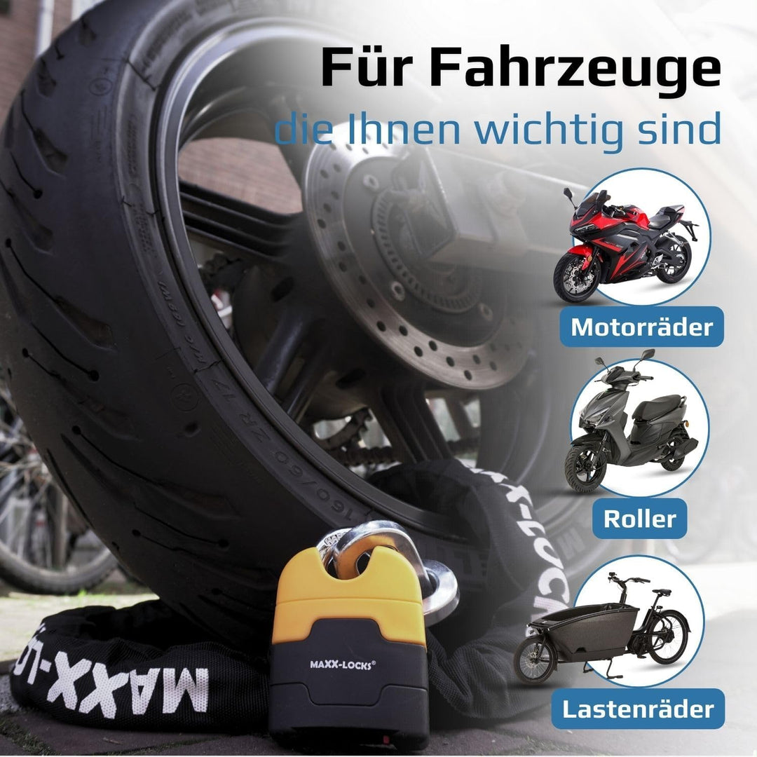Ohura ART 4 Motorschloss/Scooterschloss - Kettenschloss mit 12mm dicken Schaltern - Art zugelassenes