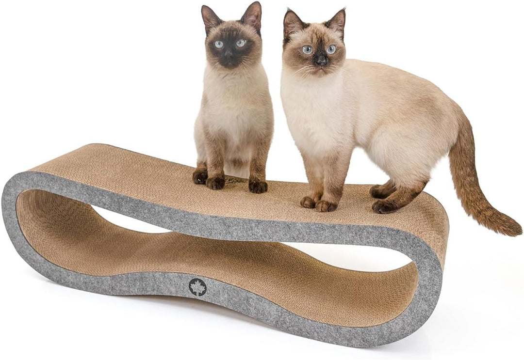 CanadianCat Company | Kratzbrett Orbit 2.0 mit Filz-Front - Kratzmöbel aus Wellpappe inkl. Katzenmin