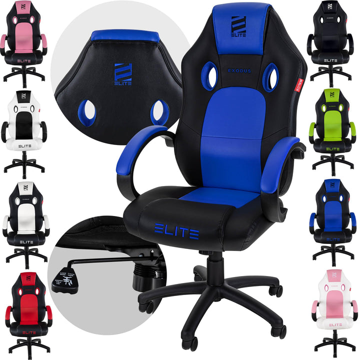 ELITE Gaming Stuhl MG100 Exodus - Ergonomischer Bürostuhl - Schreibtischstuhl - Chefsessel - Sessel