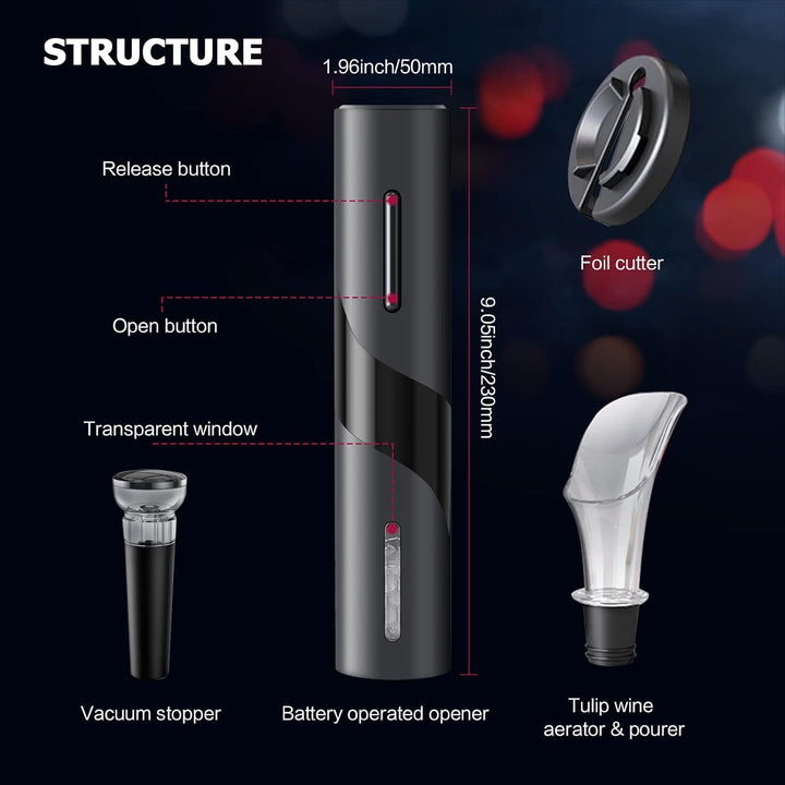 Elektrisches Weinflaschenöffner-Kit, Kabelloser Elektrischer Korkenzieher, Automatische Weinöffner F