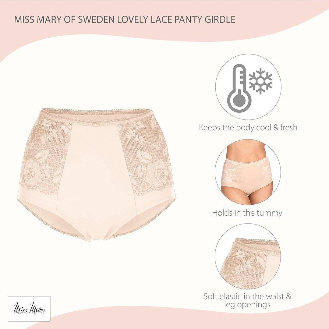 Miss Mary of Sweden Lovely Lace Miederhose 38 Beige, 38 Beige